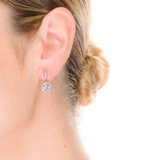 Luxenter gusu-örhängen i 925 sterlingsilver och blank rodiumpläterad zirkoniafinish - Image 2