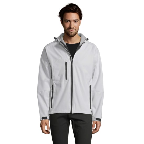 SOLS Heren Replay Hooded Soft Shell Jacket (ademend, winddicht en waterbestendig) (Wit) - Image 4