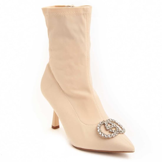 Montevita Heel Ankle Boot Bottivita47 In Beige - Image 3