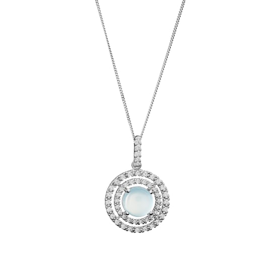 Orphelia 'Rivera' Women's 925 Sterling Silver Set: Chain-Pendant + Earrings - Silver SET-7481/BC
