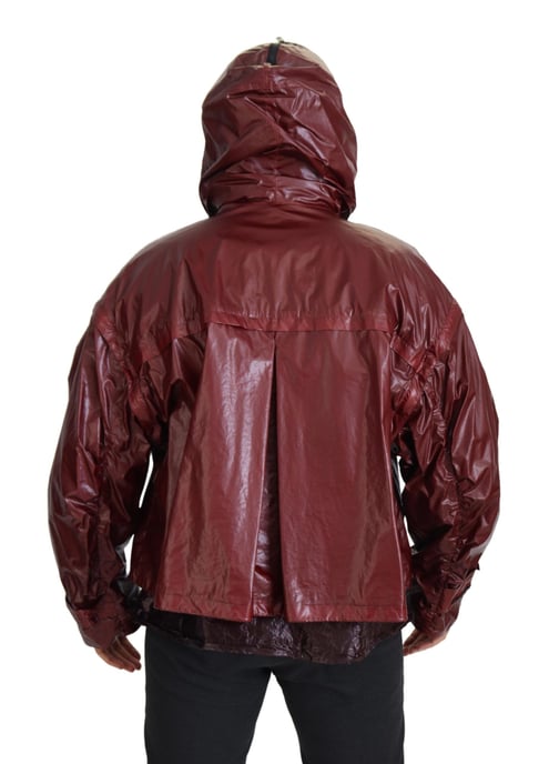 Dolce & Gabbana Bordeaux Bomull Huva Full Zip Herrjacka - Image 3