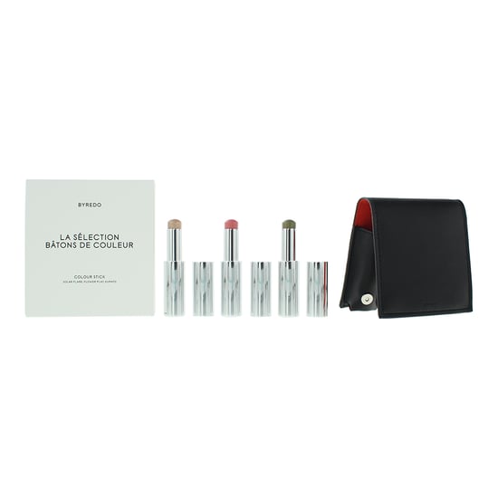 Byredo Colour Stick Set 3 x 9g with Leather Pouch Orange - Solar Flare, Flower Play + Kumato