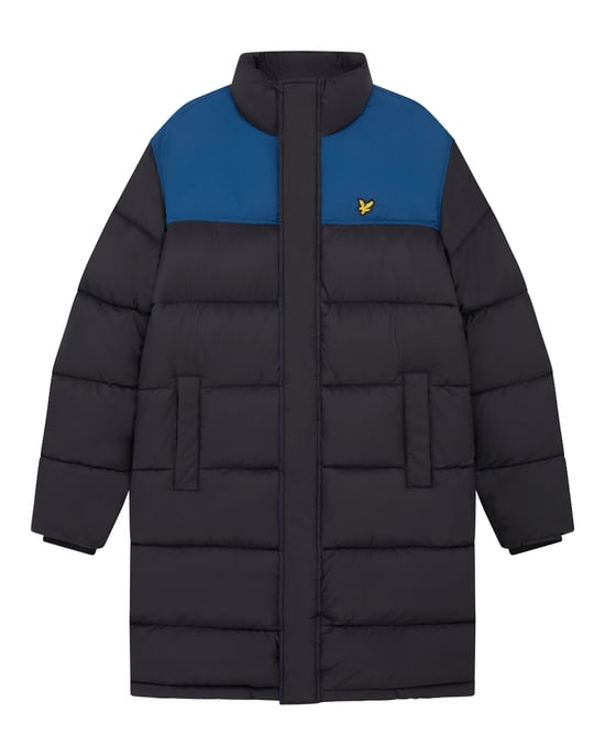Lyle & Scott Longline vadderad pufferjacka i svart - Image 5