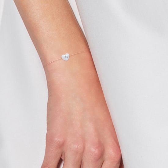 DIADEMA - Bracelet - Transparent Nylon - Heart - Real Diamond