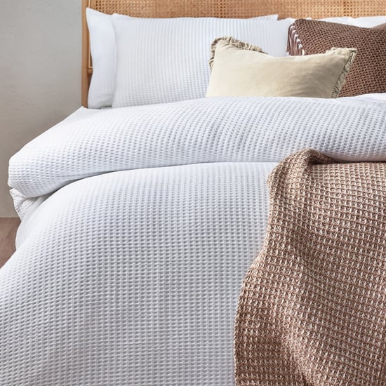 Yard Chunky Waffle 100% Cotton Duvet Cover Set - Image 2
