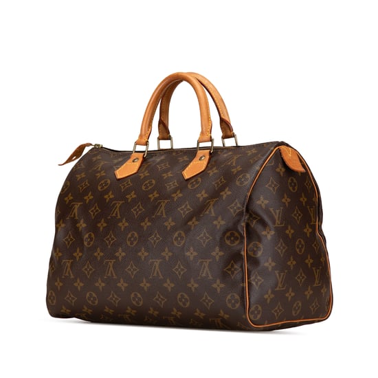 Vintage Louis Vuitton Monogram Speedy 35 Brown - Image 2