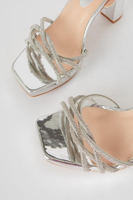 Taylor Diamante Platform Heeled Sandals - Image 3