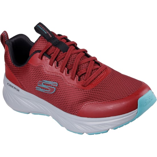 Skechers Edgeride Rekze Textiel Heren Burgundy/Grey Trainers - Image 1