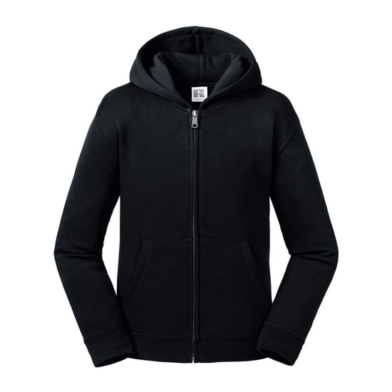 Russell Kids/Childrens Authentic Zip Hooded Sweatshirt (Black) - Image 1