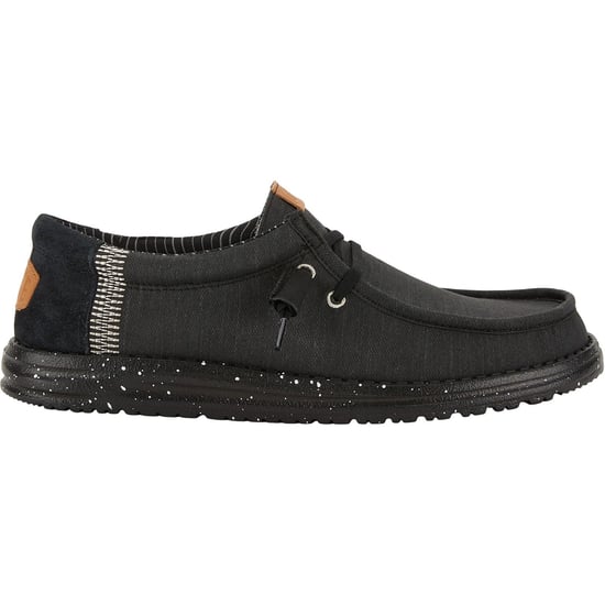 HEYDUDE Wally Elevated Basics Canvas Heren Zwarte Boot Schoenen - Image 4