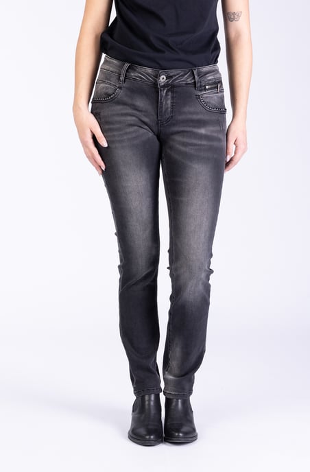 Vivien Ladies Jeans Black Slim Fit