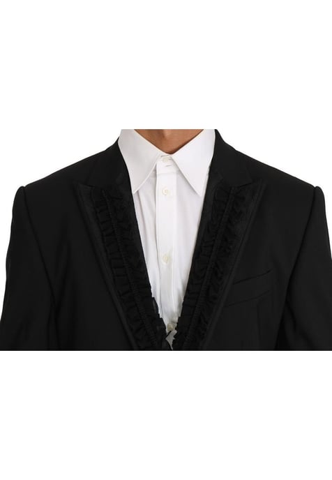 Dolce & Gabbana Men's Black Wool MARTINI Torrero Blazer Jacket - Image 6