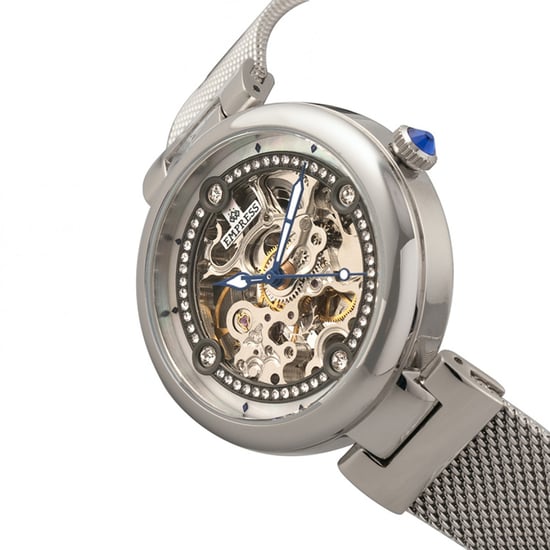 Empress Adelaide Automatic Skeleton Mesh-Bracelet Watch