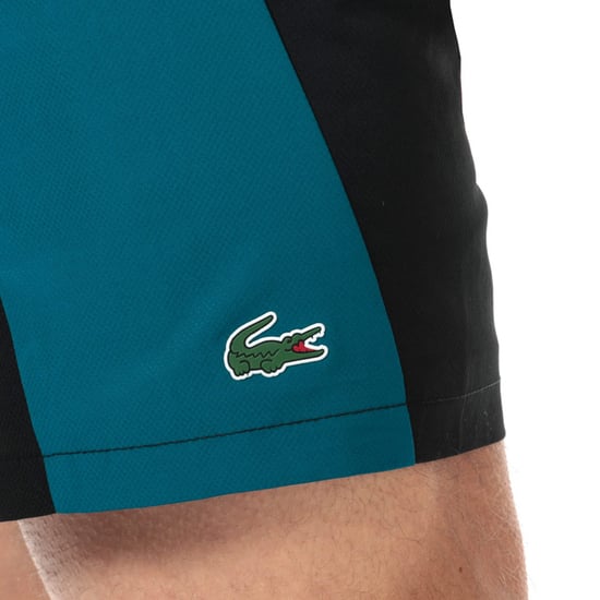Men's Lacoste Signature Bands Bicolour Shorts in Black - Image 6