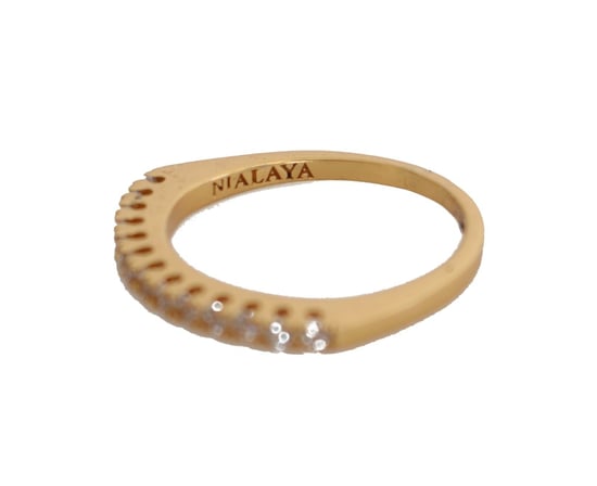 Nialaya Gouden Authentieke Dames Helder CZ Gouden 925 Zilveren Ring - Image 2