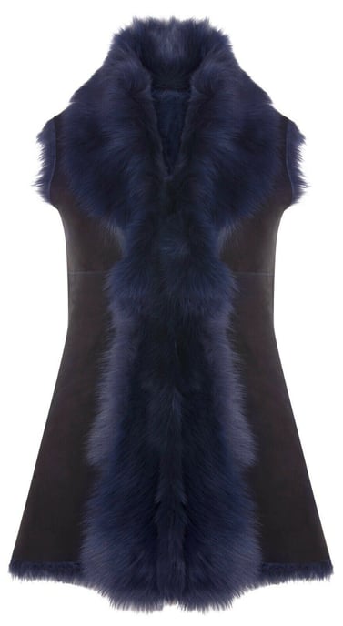 Women's Toscana Sheepskin Long Gilet-Sorocaba