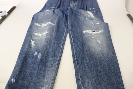 Dolce & Gabbana Blue Washed High Waist Loose Fit Women's Pants - Image 4