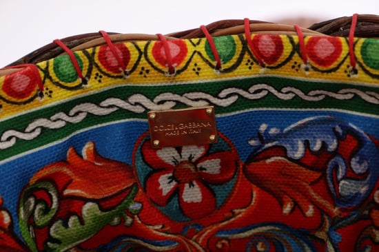 Dolce & Gabbana Multicolor AGNESE Straw Crystal Pom Pom Bag - Image 6