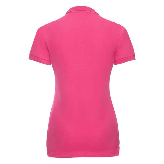 Russell Dames/Dames Piqué Stretch Poloshirt (Fuchsia) - Image 2
