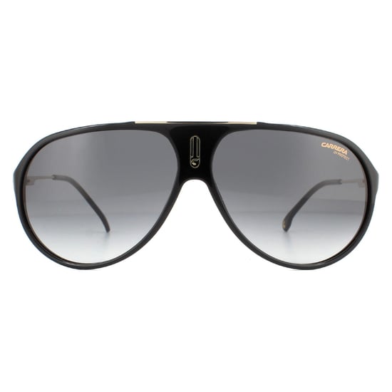 Carrera Aviator Mens Black Dark Grey Gradient Sunglasses