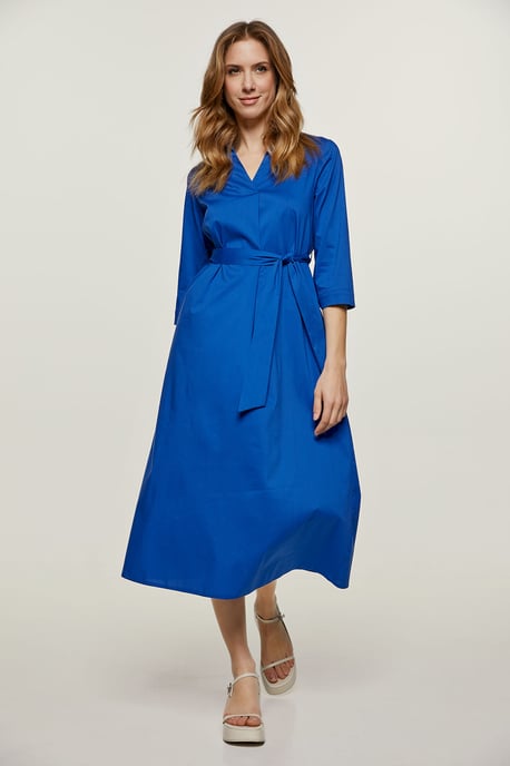Midi Royal Blue Jurk met Riem - Image 6