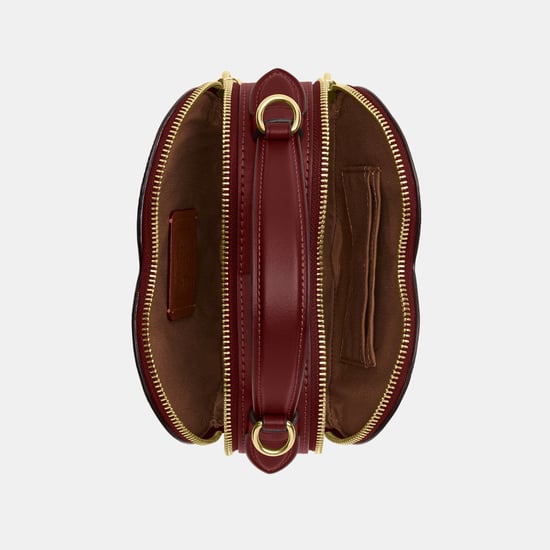 Heart Crossbody in Signature Canvas with Cherry Print