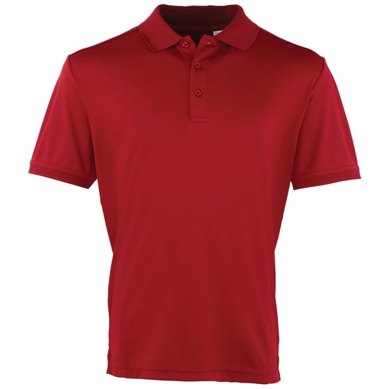 Premier Heren Coolchecker Pique korte mouw Polo T-Shirt (Bourgondië) - Image 1