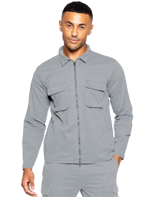 Enzo | Mens Cargo Overshirt Jacket - Image 2