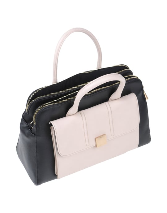 Nenette Black Colourblock Faux Leather Bowler Bag