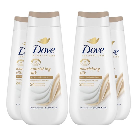 Dove Advanced Care Body Wash Nourishing Silk 24H Renewing Micromoisture, 4x225ml
