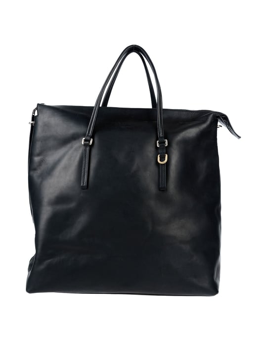 Rick Owens Black Leather Shopper Bag