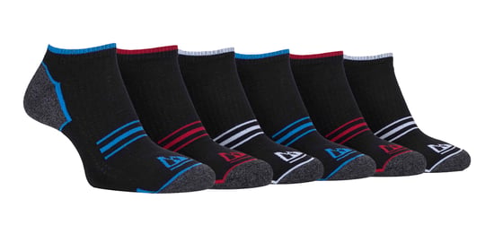 6 Pairs Mens Breathable Cushioned Sole Running Low Cut Trainer Socks - Image 1