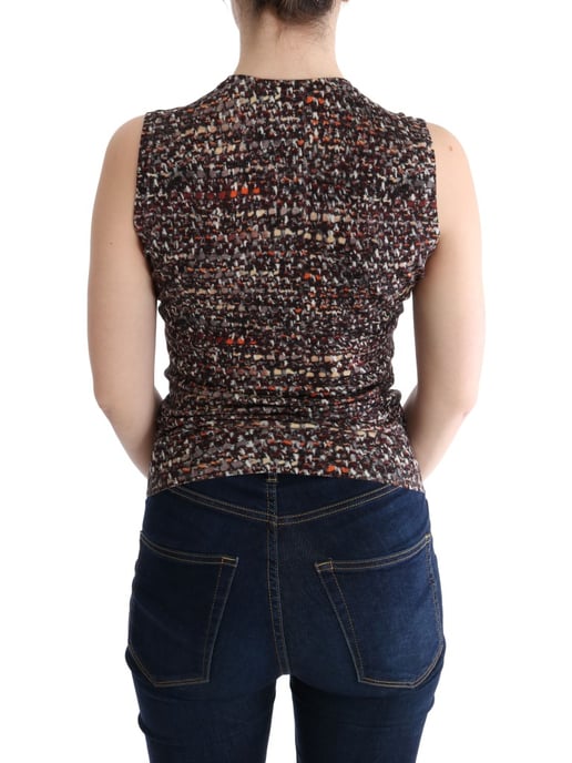 Dolce & Gabbana Women's Multicolor Print Knit Top Wool T-shirt - Image 3