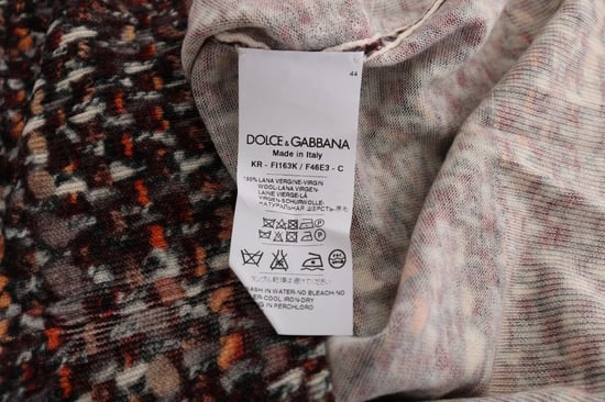 Dolce & Gabbana Women's Multicolor Print Knit Top Wool T-shirt - Image 6