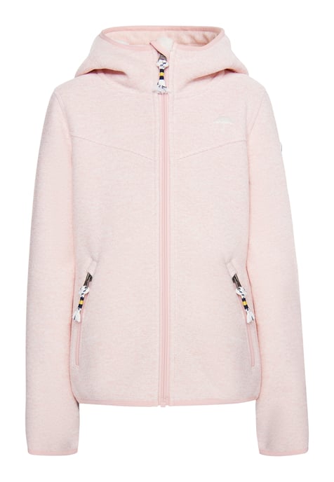 Schmuddelwedda Gebreide fleeceblouse met teddyvoering Meisjes Pastelroze melange - Image 1