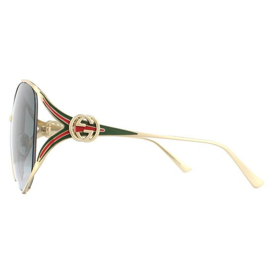 Gucci Sunglasses GG0225S 001 Gold Grey Gradient - Image 3