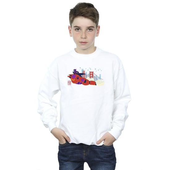 Disney Boys Big Hero 6 Baymax Hiro Bridge Sweatshirt (White)