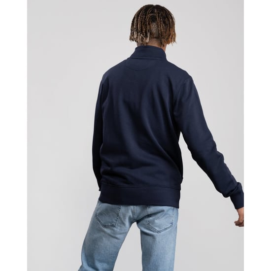 Men's Gant Original Full-Zip Cardigan in Navy - Image 4