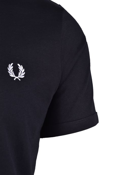 Men's Fred Perry Ringer T-Shirt in Navy - Image 4