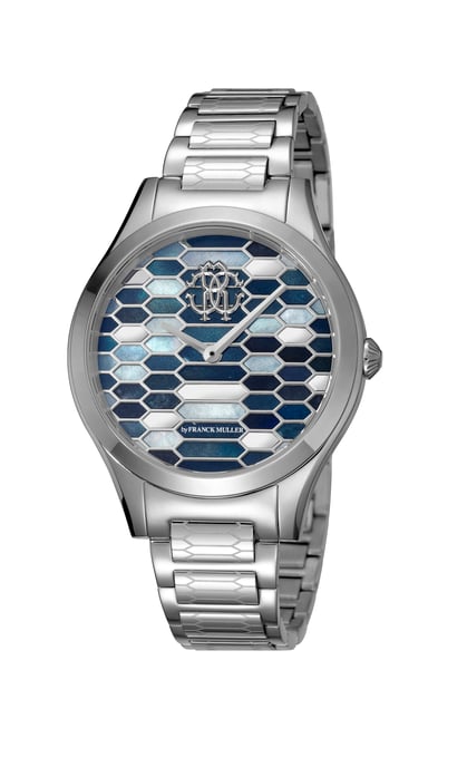 Roberto Cavalli Women's Dark Blue Dial Stainless Steel Watch - Image 1