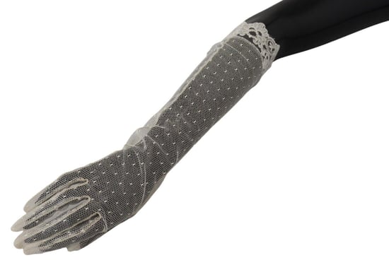 Dolce & Gabbana Elbow Length Gloves with Logo Details