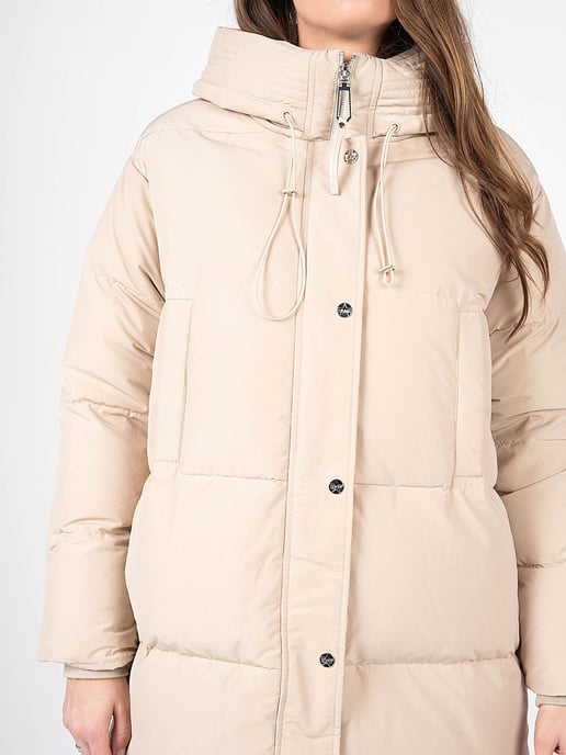 Silvian Heach Jacket Down Jacket Woman's Beige - Image 3