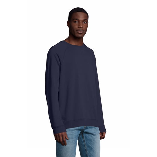 SOLS Unisex Adult Space Organic Raglan Sweatshirt (Franse marine) - Image 5