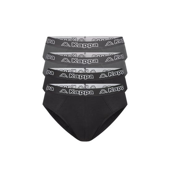 Kappa 4-Pack Slip in Black/Dark Grey