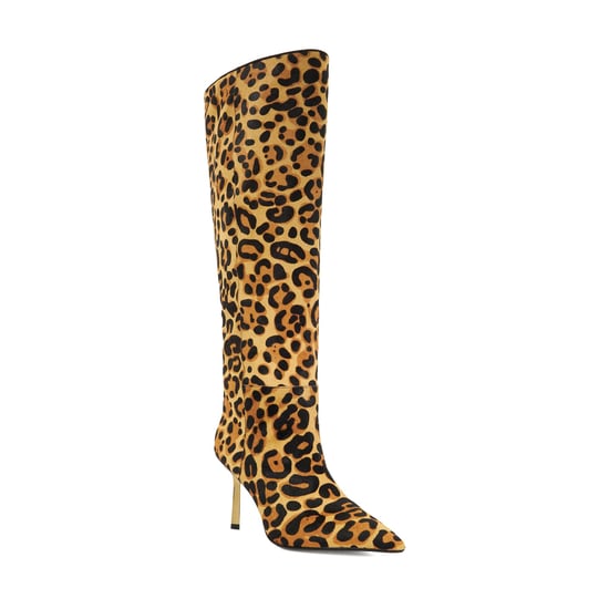 Dune Ladies Solara - Pointed Toe Emerald Heel Knee High Boots