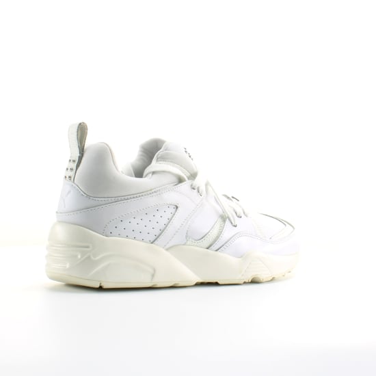 Puma Blaze Of Glory Decor White Leather Womens Lace Up Traines 360532 01