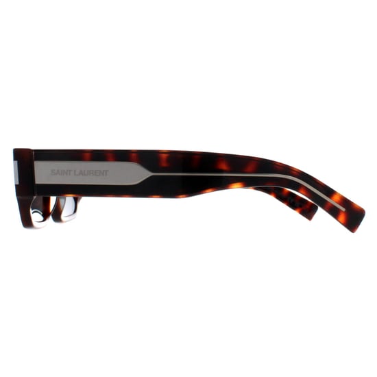 Saint Laurent Rectangle Mens Havana Crystal Black SL660