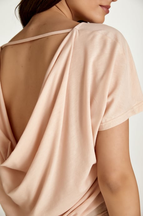 Dusty Pink Drape Back Top - Image 4