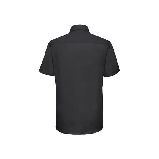 Russell Collection Heren Oxford Getailleerde Overhemd met Korte Mouwen (Zwart) - Image 2