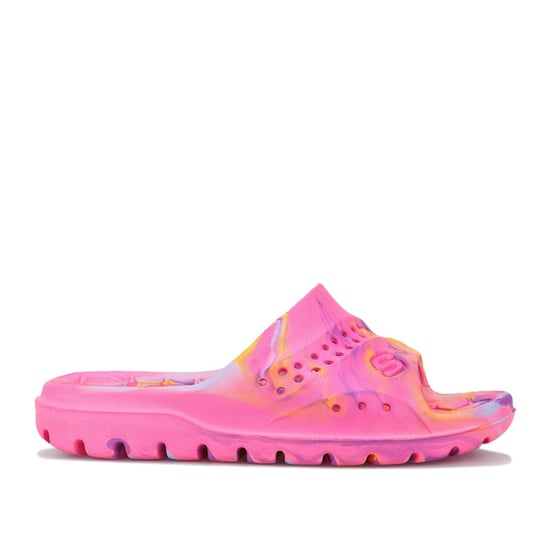 Girls' Skechers Junior Hogan Splash Slides In Pink